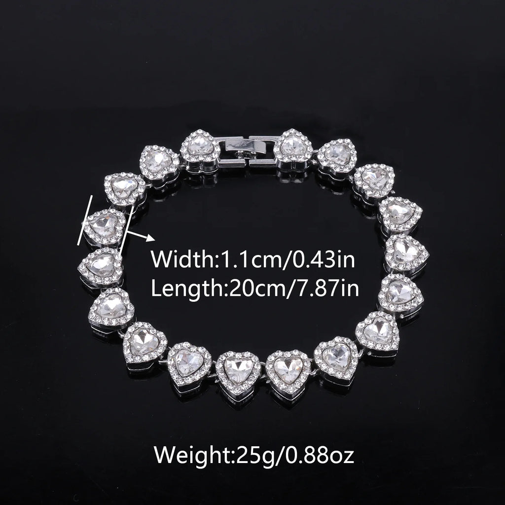 Luxe Heart Tennis Bracelet