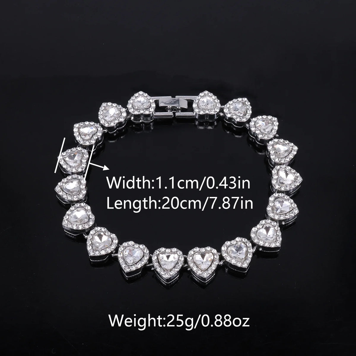 Luxe Heart Tennis Bracelet