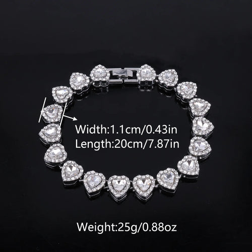 Luxe Heart Tennis Bracelet
