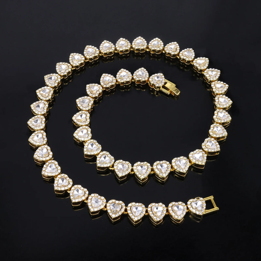 Luxe Heart Tennis Necklace
