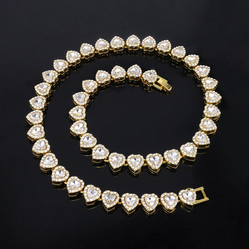 Luxe Heart Tennis Necklace