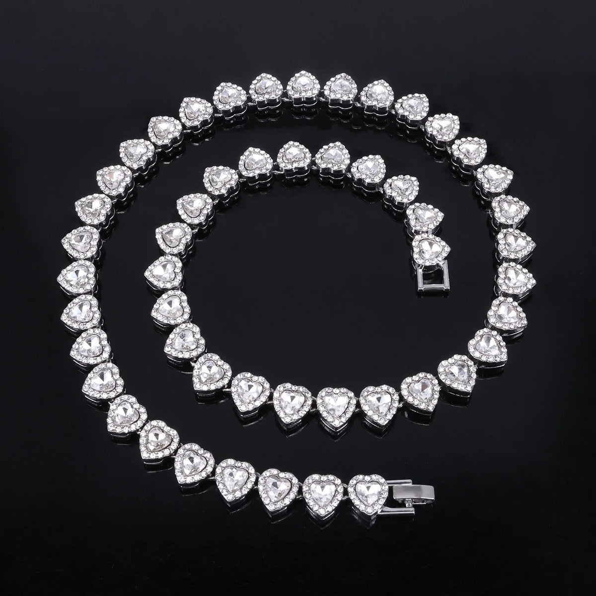 Luxe Heart Tennis Necklace