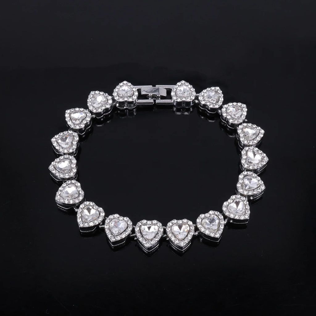 Luxe Heart Tennis Bracelet
