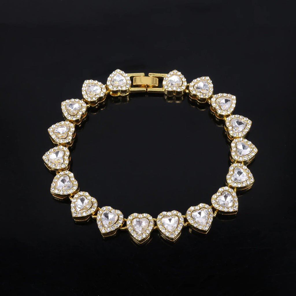 Luxe Heart Tennis Bracelet