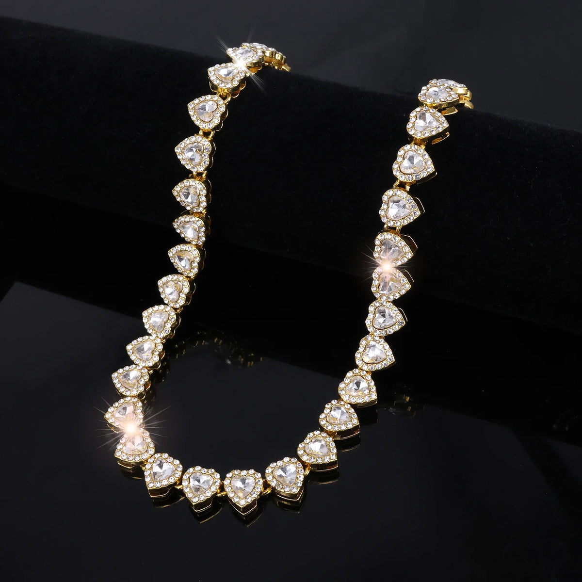 Luxe Heart Tennis Necklace